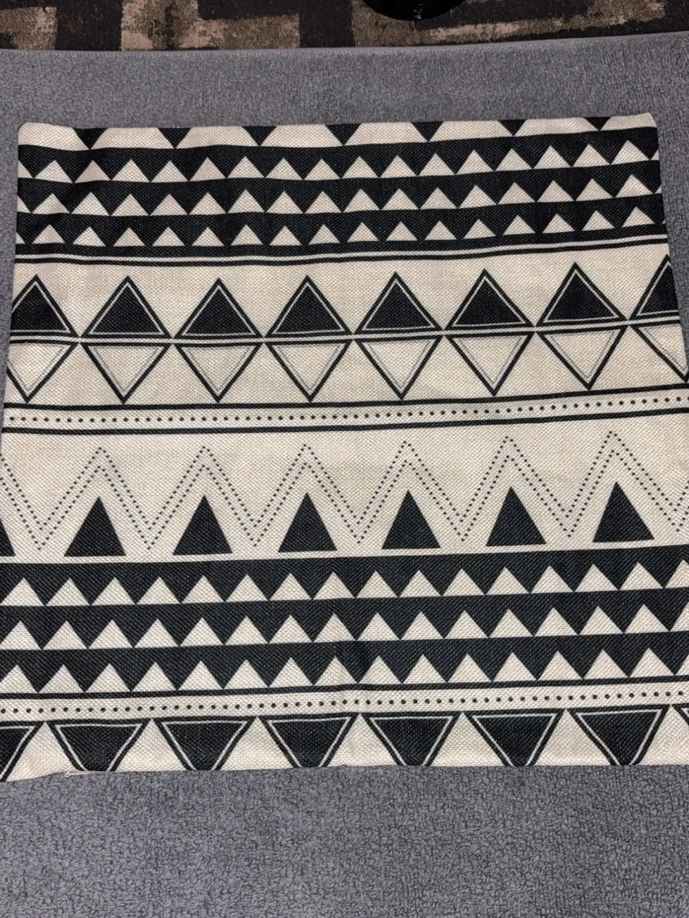Black and Cream Geometric pillow cover